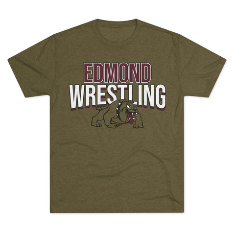 Edmond Wrestling Bold Unisex Tri-Blend Crew Tee