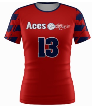 EOC - ACES TEAM - Coach McGee -  Red Libero Jersey
