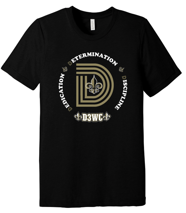 D3WC Black Triblend Tee 25 (Adult and Youth sizes)