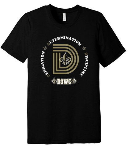 D3WC Black Triblend Tee 25 (Adult and Youth sizes)