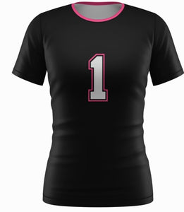 EOC - Black with Pink Libero SS Volleyball Jersey