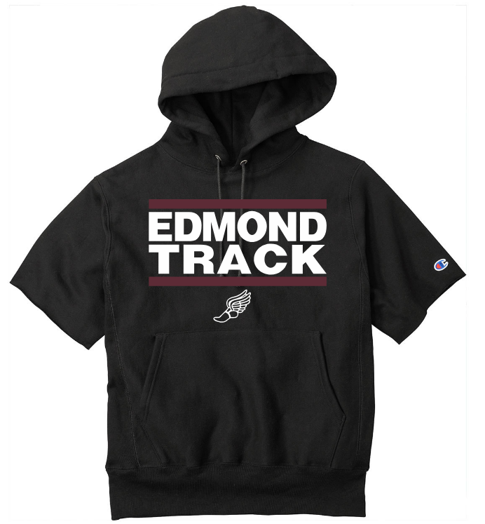 Edmond Track 25 Reverse Weave Short Sleeve Hoodie