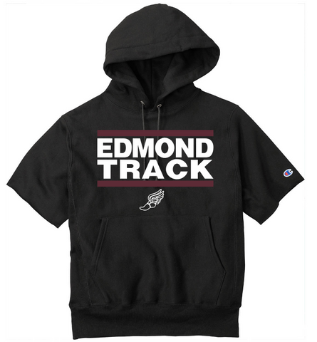 Edmond Track 25 Reverse Weave Short Sleeve Hoodie
