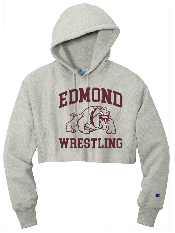 Edmond Wrestling 25 Reverse Weave Crop Hoodie