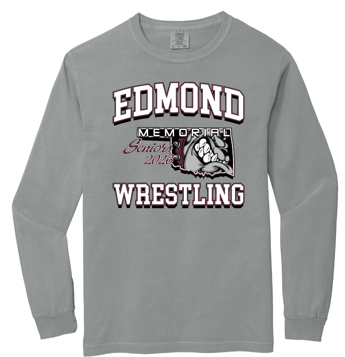 Edmond Wrestling 25 SR 26 Heavyweight Long Sleeve Tee