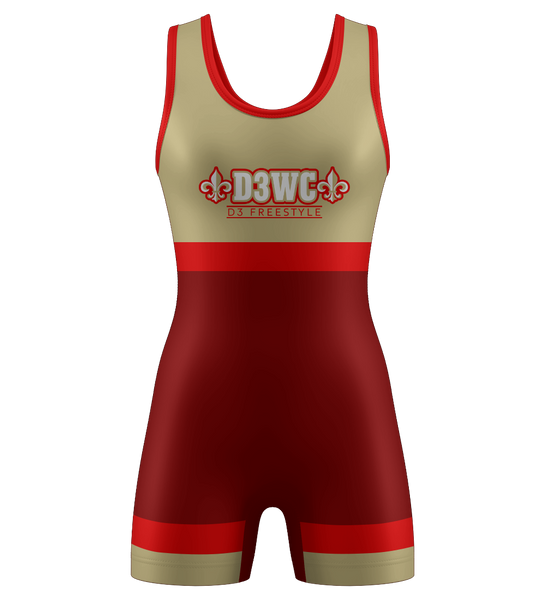 D3WC Freestyle Red Singlet (Adult, Youth, Ladies, Girls)