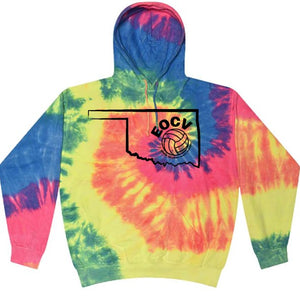 EOC Volleyball Tie Dye Hoodie