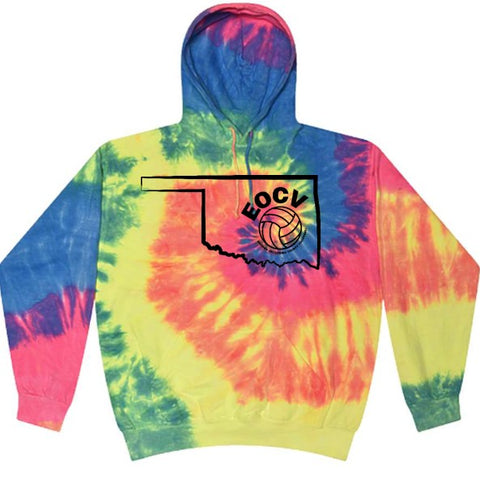 EOC Volleyball Tie Dye Hoodie