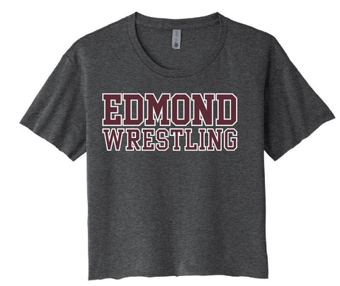 Edmond Wrestling 24 Ladies Cali Crop Tee