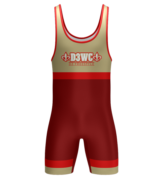 D3WC Freestyle Red Singlet (Adult, Youth, Ladies, Girls)