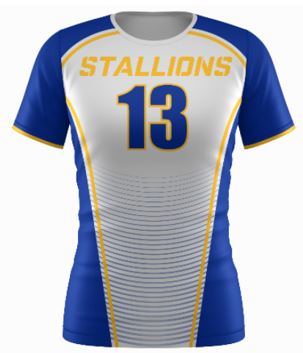 Stallions - Blue-Gold-White - Harrelson Volleyball Jersey