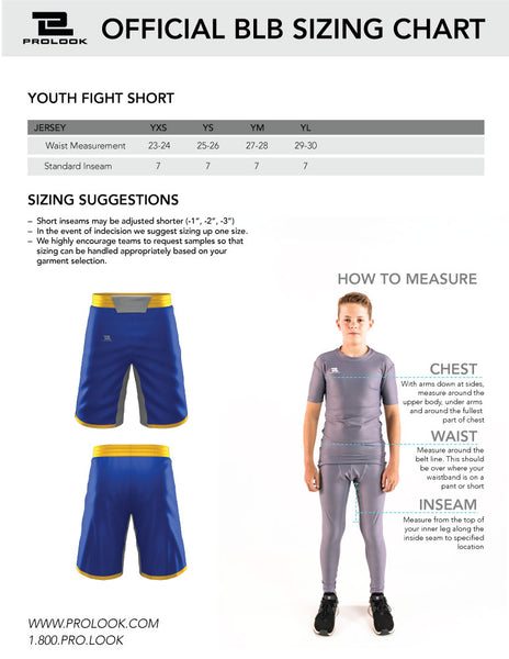 D3WC Fight Shorts 25 (Adult and Youth sizes)