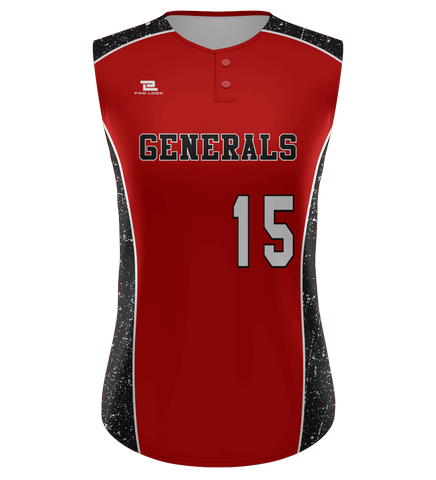 ProLook Sublimated "Chiefs" Two Button Sleeveless Jersey